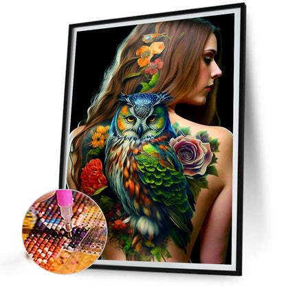 Personality Girl Back - Full Round Drill Diamond Painting 30*40CM