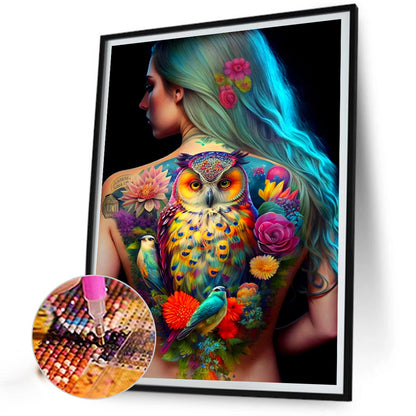 Personality Girl Back - Full Round Drill Diamond Painting 30*40CM