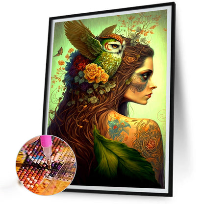 Personality Girl Back - Full Round Drill Diamond Painting 30*40CM