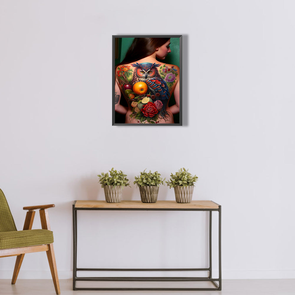 Personality Girl Back - Full Round Drill Diamond Painting 30*40CM
