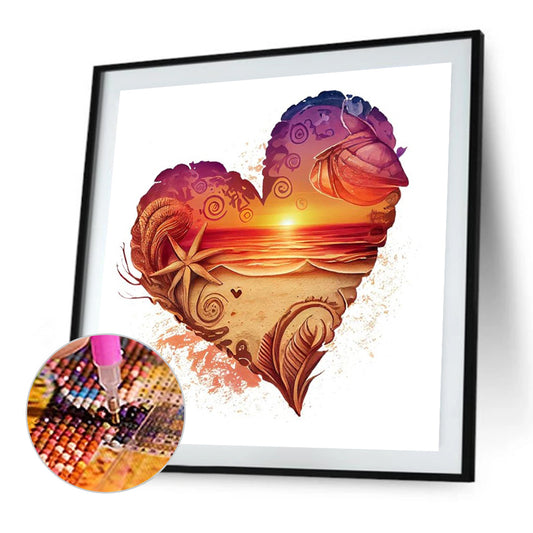 Love Beach - Full Round Drill Diamond Painting 30*30CM