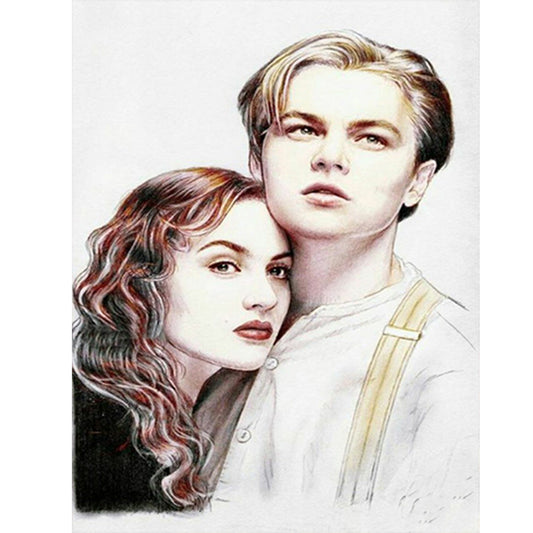 Titanic - Rose And Jack - Full Round Drill Diamond Painting 30*40CM