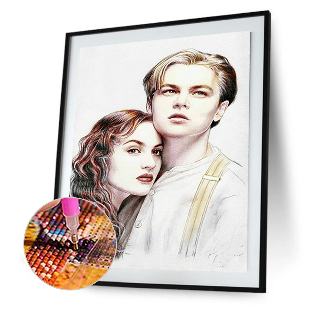 Titanic - Rose And Jack - Full Round Drill Diamond Painting 30*40CM