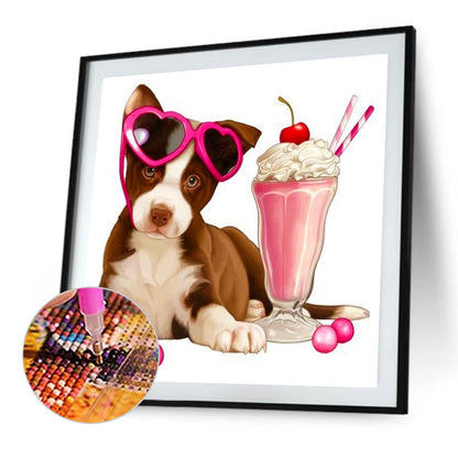 Drink Dog - Full Round Drill Diamond Painting 30*30CM