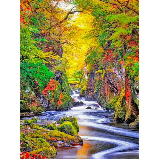 Greenwood Creek - Full Round Drill Diamond Painting 30*40CM