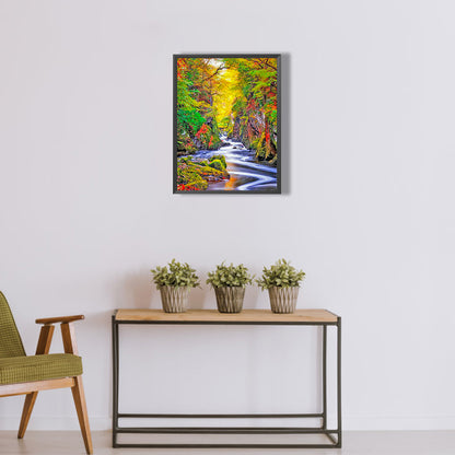 Greenwood Creek - Full Round Drill Diamond Painting 30*40CM