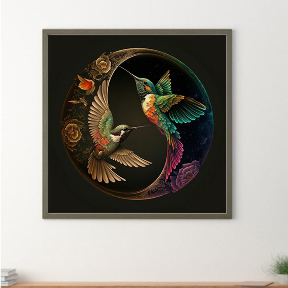 Hummingbird Yin Yang Diagram - Full Square Drill Diamond Painting 50*50CM