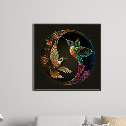 Hummingbird Yin Yang Diagram - Full Square Drill Diamond Painting 50*50CM