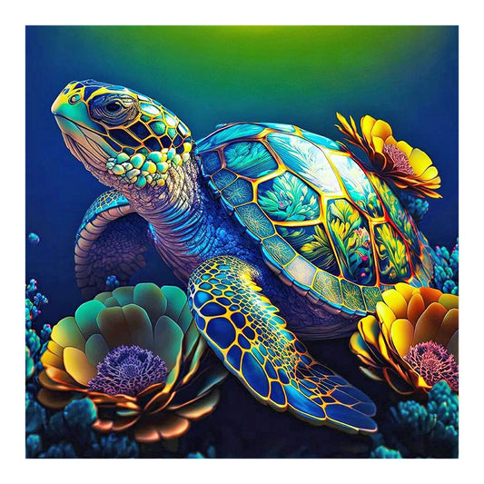 Sea Turtle - Full Round Drill Diamond Painting 30*30CM