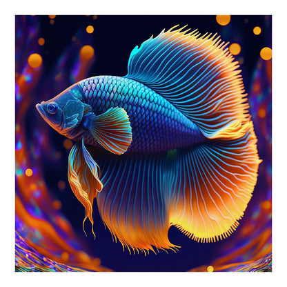 Betta Fish - Full Round Drill Diamond Painting 30*30CM