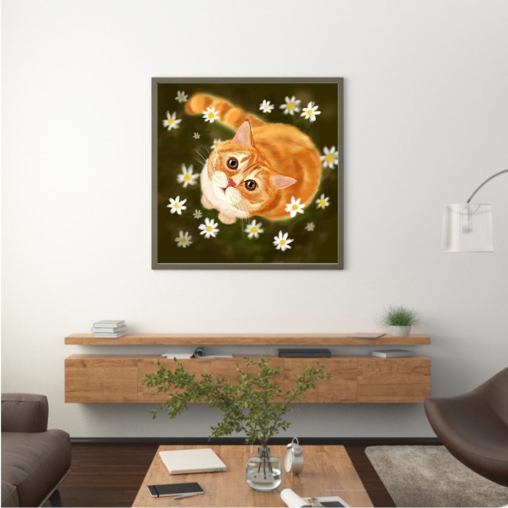 The Cat - Full Round Drill Diamond Painting 35*35CM