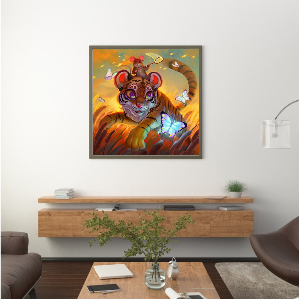 Tiger - Full Round Drill Diamond Painting 35*35CM