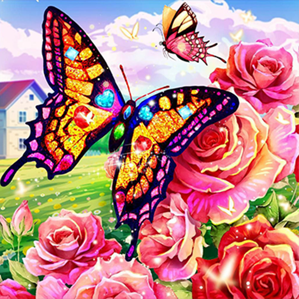 Butterfly - Full Round Drill Diamond Painting 35*35CM