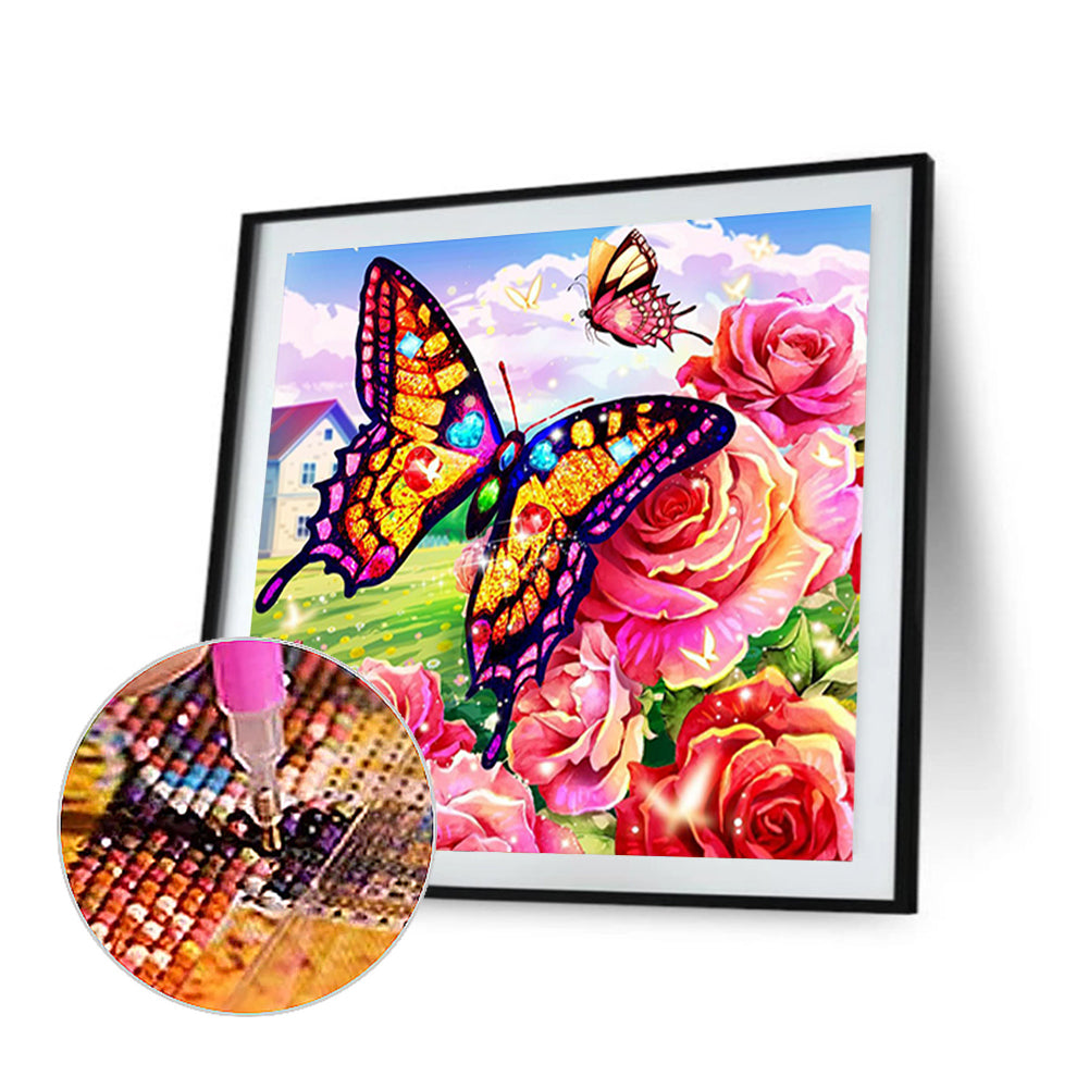 Butterfly - Full Round Drill Diamond Painting 35*35CM