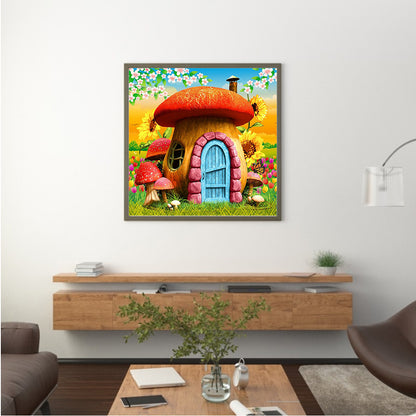 Mushroom Hut - Full Round Drill Diamond Painting 35*35CM