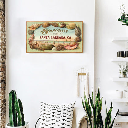 Seashells - Souvenirs From Santa Barbara, Ca - Full Round Drill Diamond Painting 45*30CM