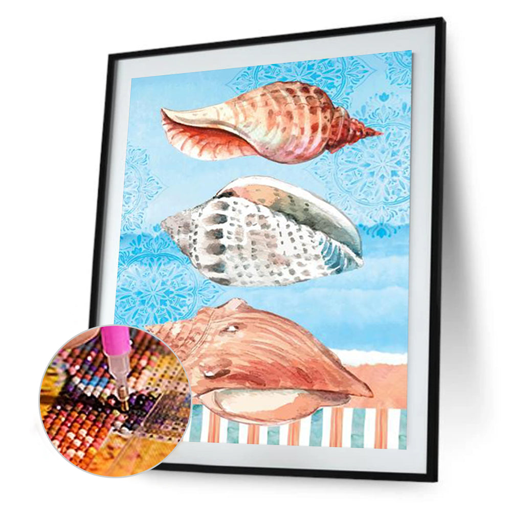 Beach Shells - Full Round Drill Diamond Painting 30*40CM