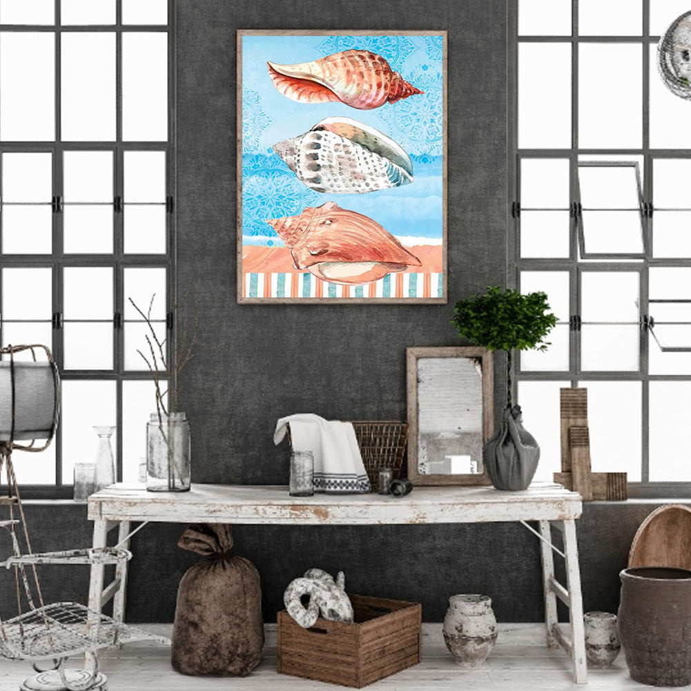 Beach Shells - Full Round Drill Diamond Painting 30*40CM