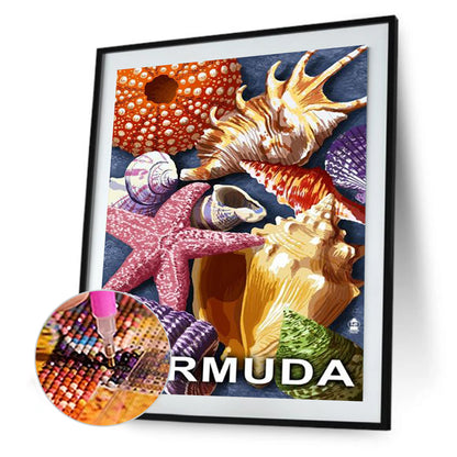 Beach Shells - Full Round Drill Diamond Painting 30*40CM