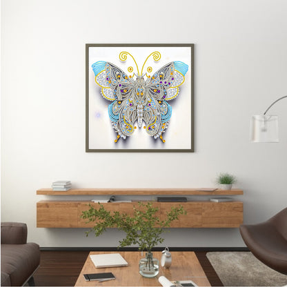 Pale Butterfly - Special Shaped Drill Diamond Painting 30*30CM