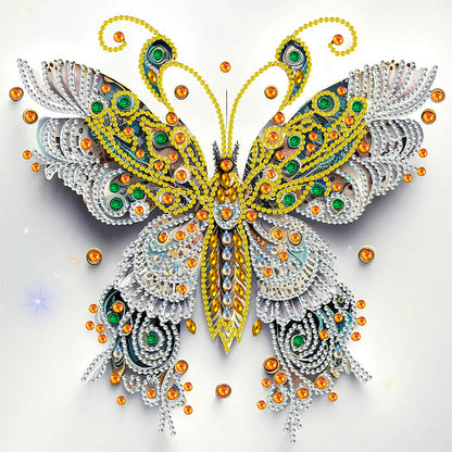 Pale Butterfly - Special Shaped Drill Diamond Painting 30*30CM