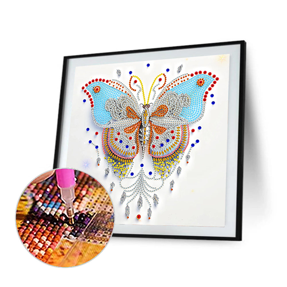 Pale Butterfly - Special Shaped Drill Diamond Painting 30*30CM