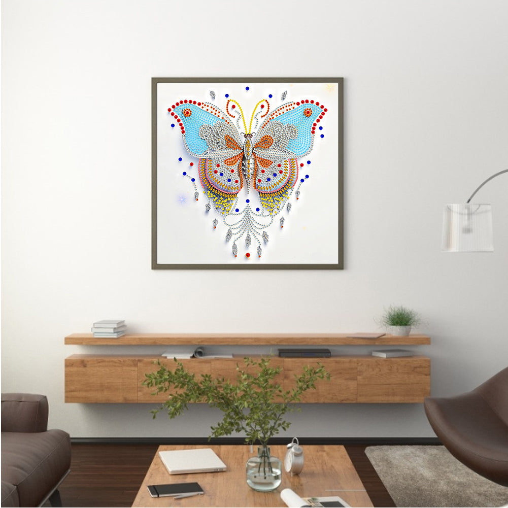 Pale Butterfly - Special Shaped Drill Diamond Painting 30*30CM