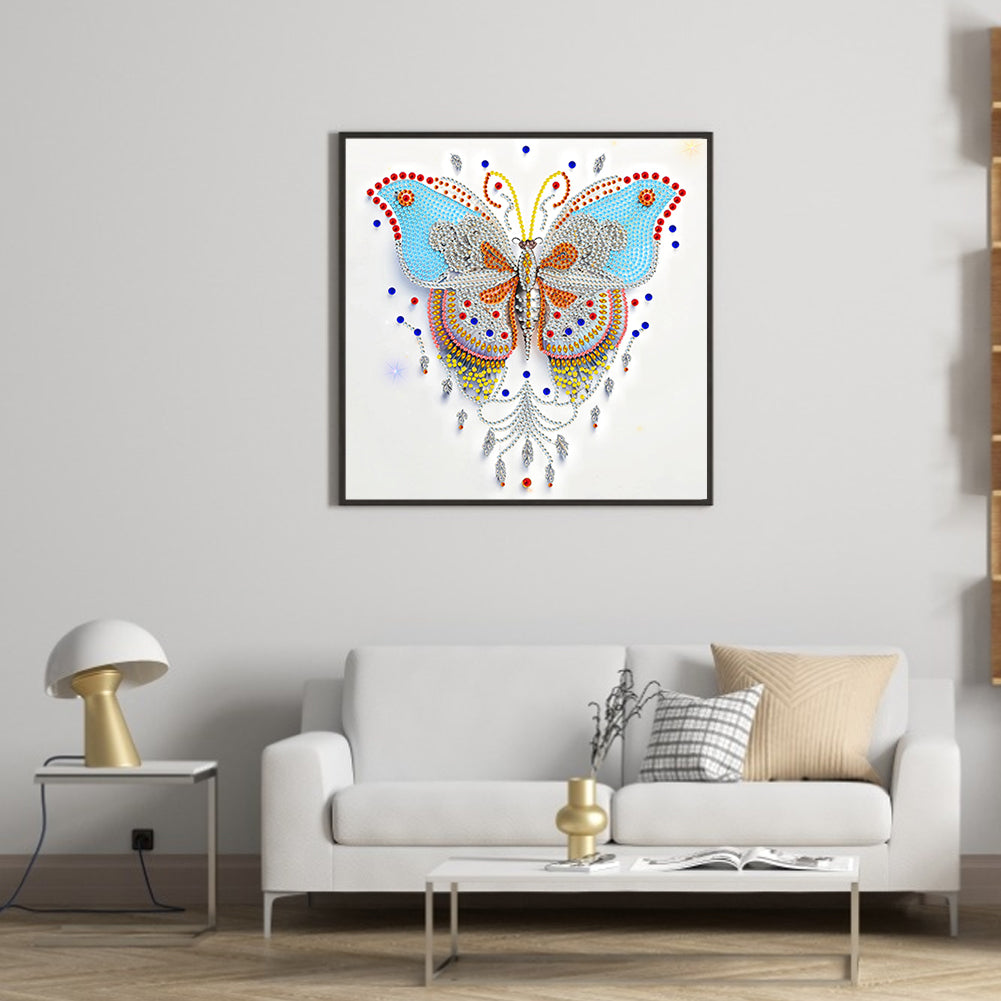 Pale Butterfly - Special Shaped Drill Diamond Painting 30*30CM