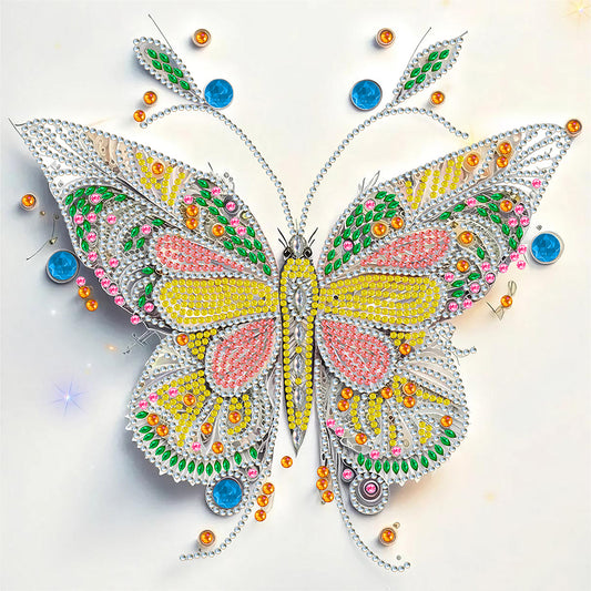 Pale Butterfly - Special Shaped Drill Diamond Painting 30*30CM