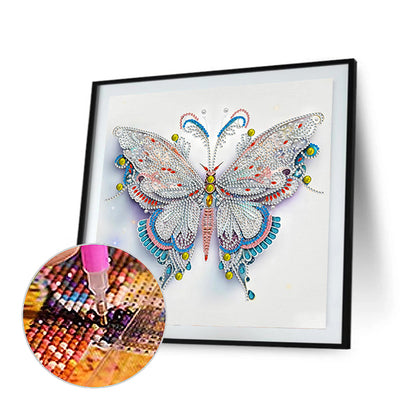 Pale Butterfly - Special Shaped Drill Diamond Painting 30*30CM