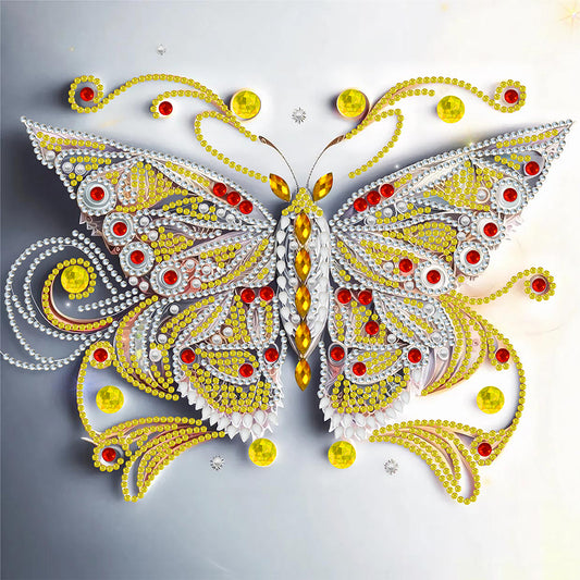 Pale Butterfly - Special Shaped Drill Diamond Painting 30*30CM