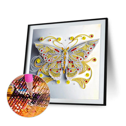 Pale Butterfly - Special Shaped Drill Diamond Painting 30*30CM