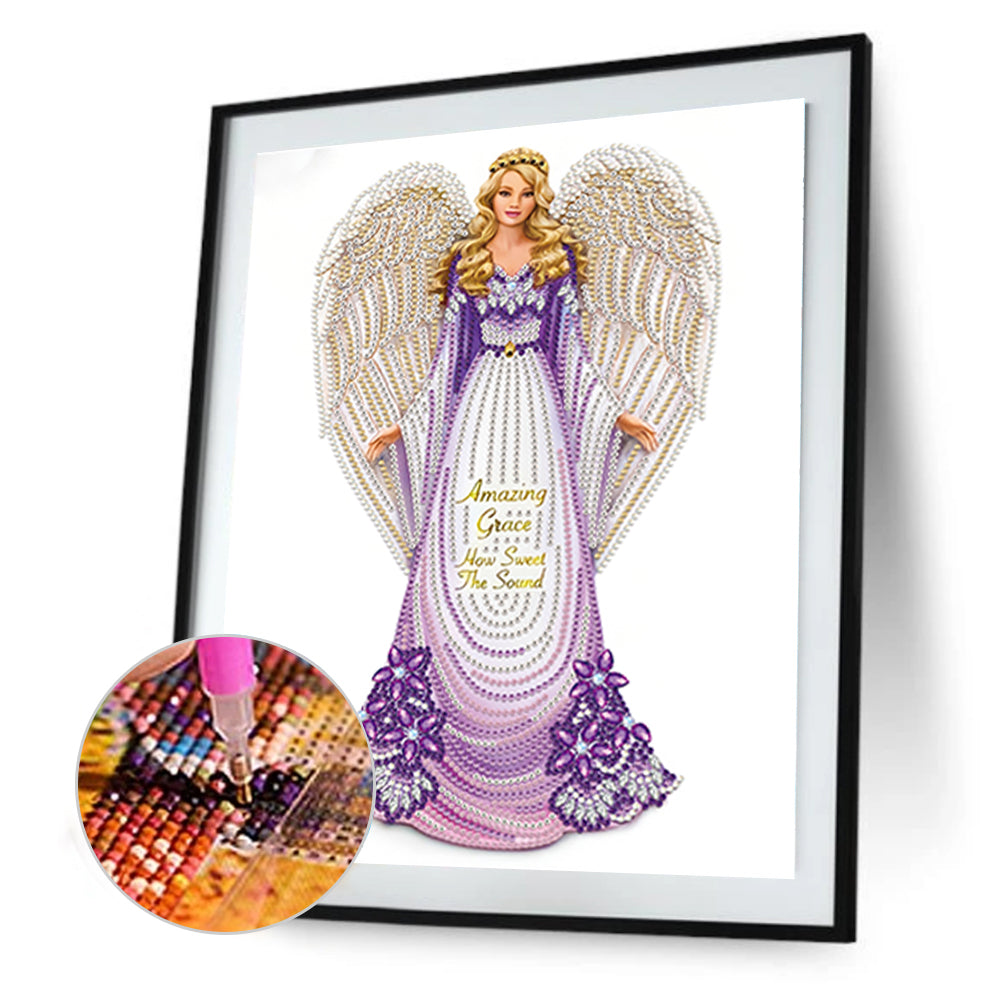 Dress Angel Lady - Special Shaped Drill Diamond Painting 30*40CM