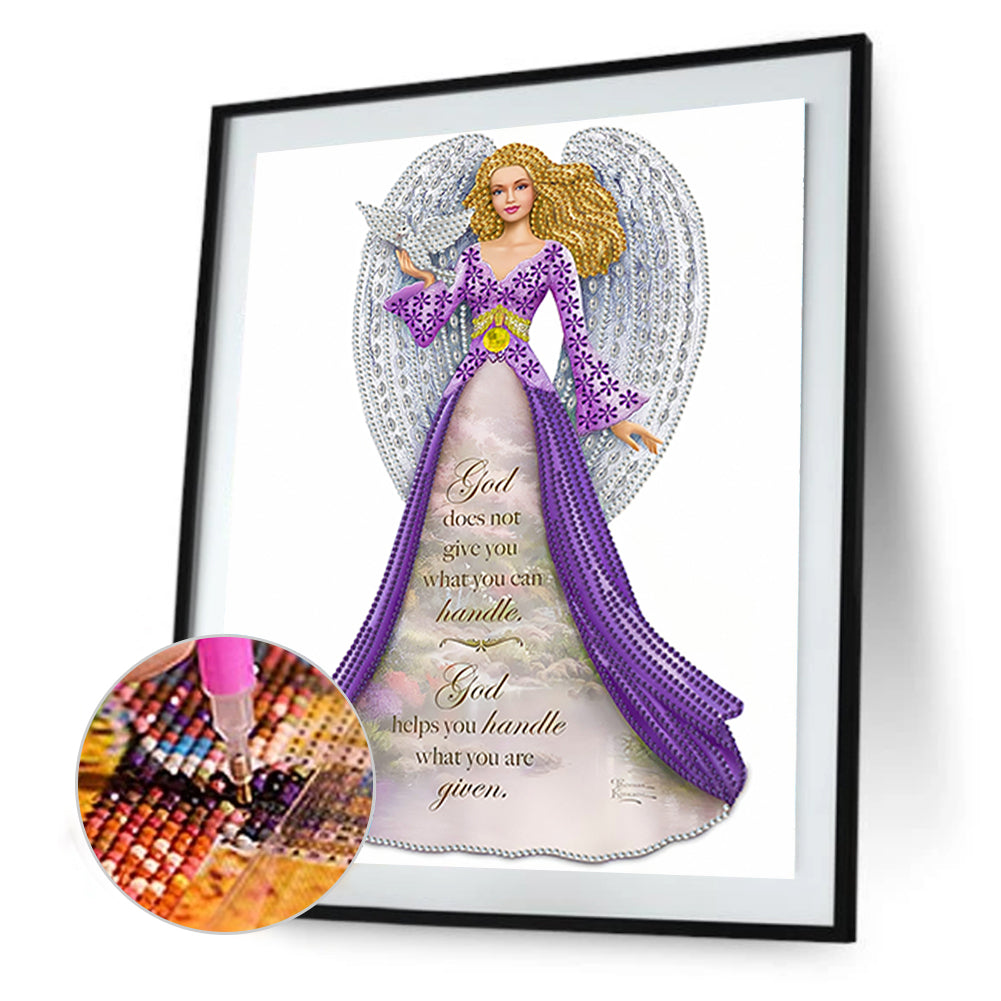 Dress Angel Lady - Special Shaped Drill Diamond Painting 30*40CM