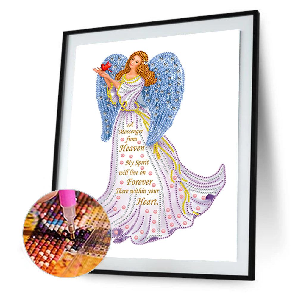 Dress Angel Lady - Special Shaped Drill Diamond Painting 30*40CM