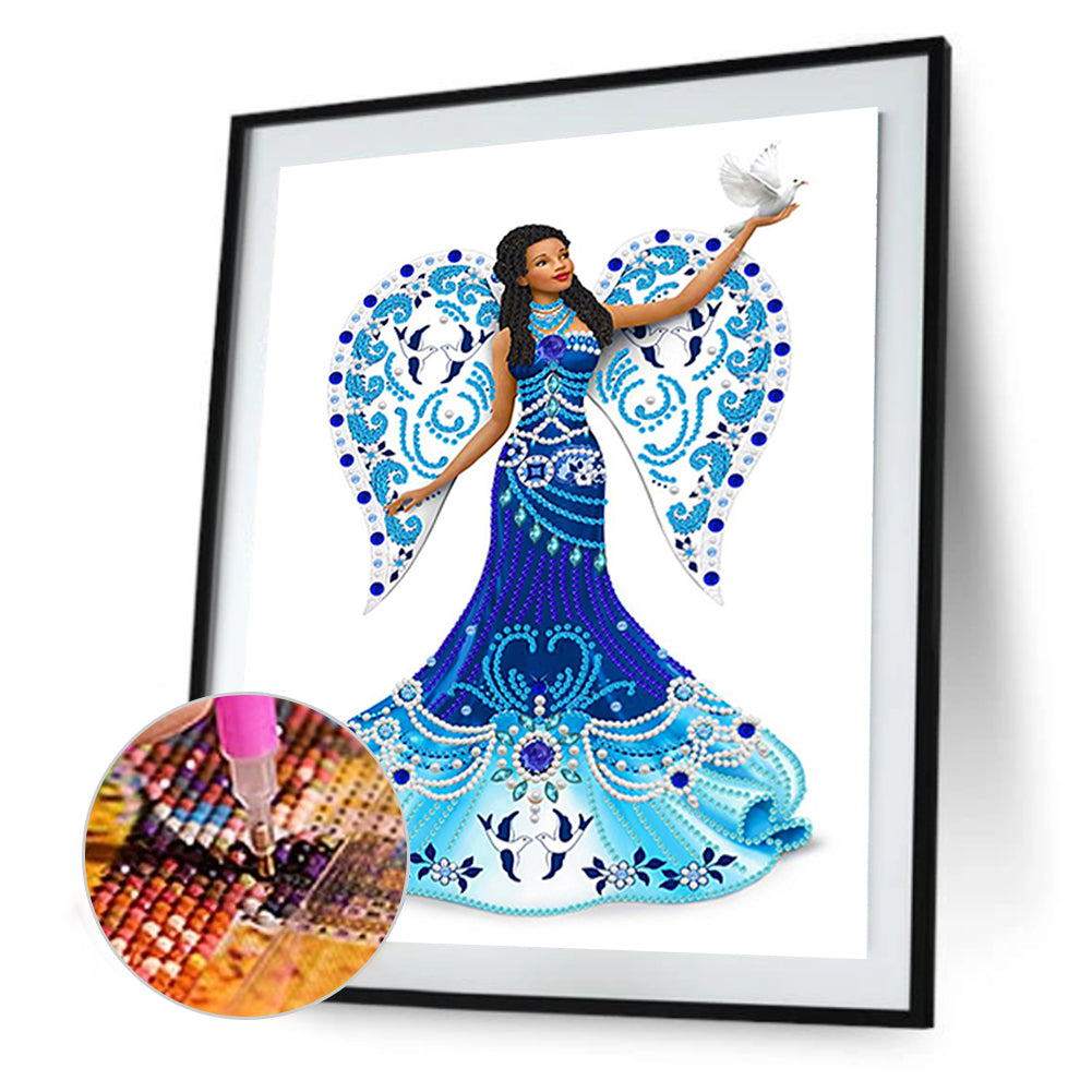 Dress Angel Lady - Special Shaped Drill Diamond Painting 30*40CM