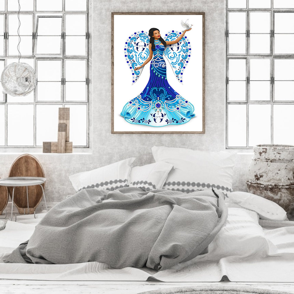 Dress Angel Lady - Special Shaped Drill Diamond Painting 30*40CM