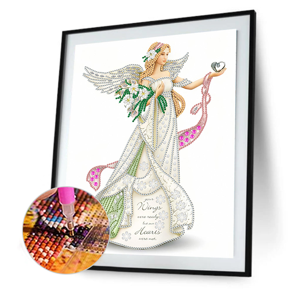 Dress Angel Lady - Special Shaped Drill Diamond Painting 30*40CM