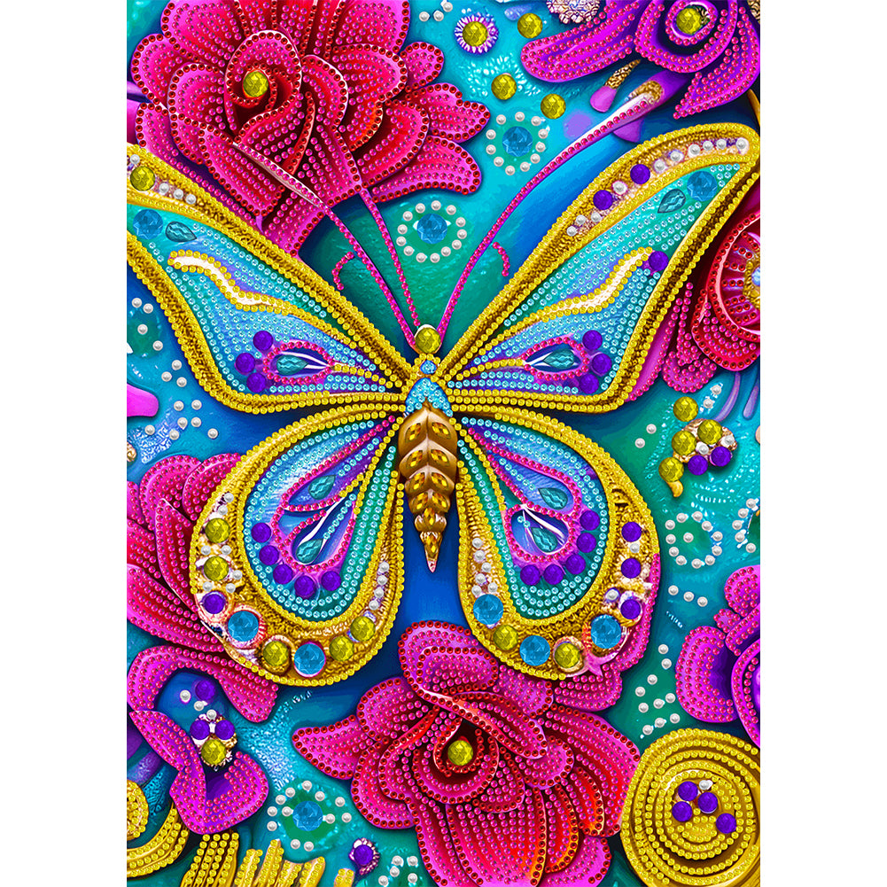 Butterfly Dragonfly - Special Shaped Drill Diamond Painting 30*40CM