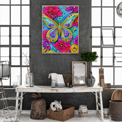 Butterfly Dragonfly - Special Shaped Drill Diamond Painting 30*40CM