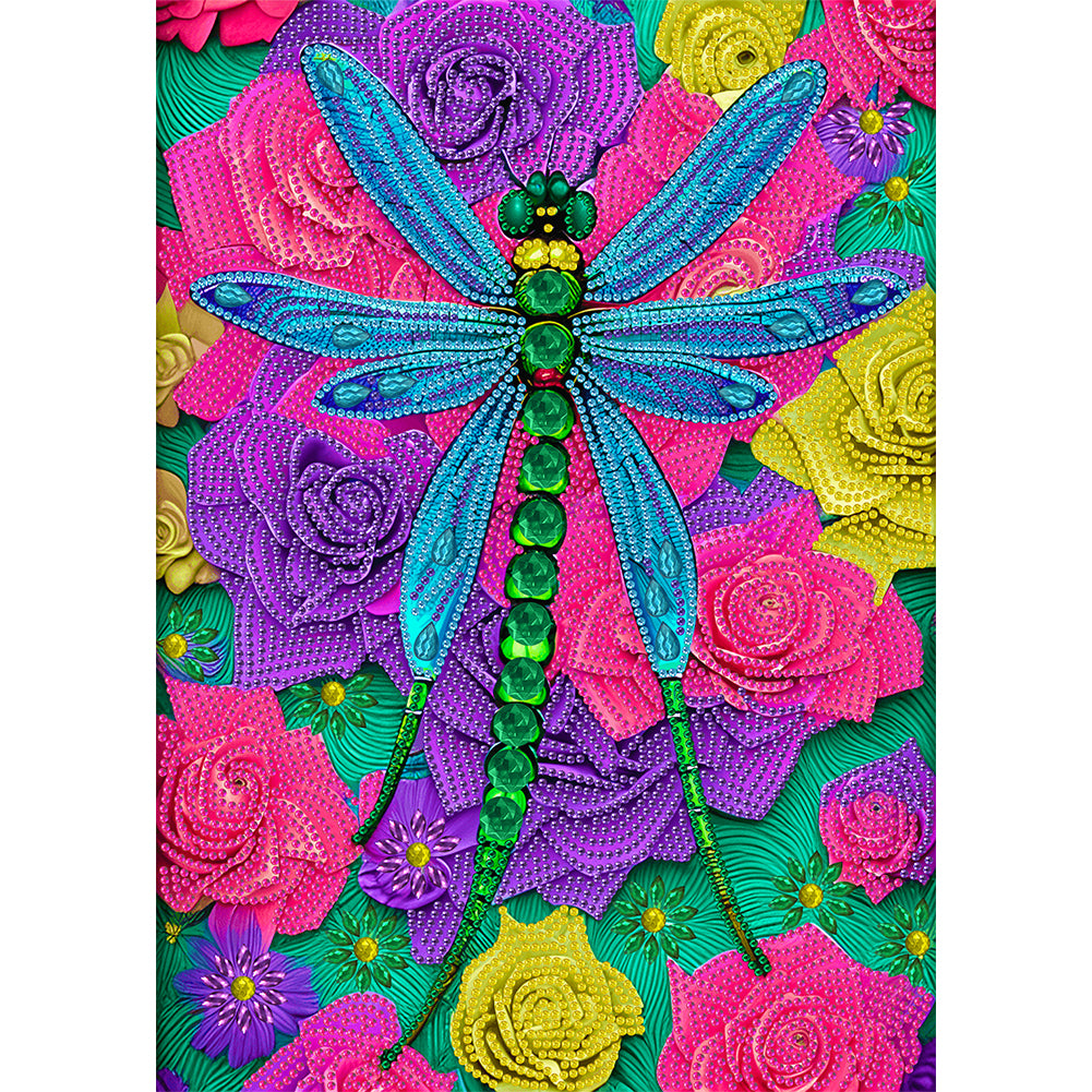 Butterfly Dragonfly - Special Shaped Drill Diamond Painting 30*40CM