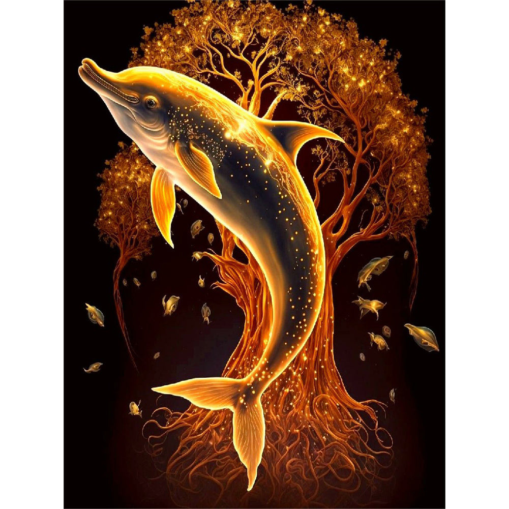 Glorious Dolphin - Full Round Drill Diamond Painting 30*40CM