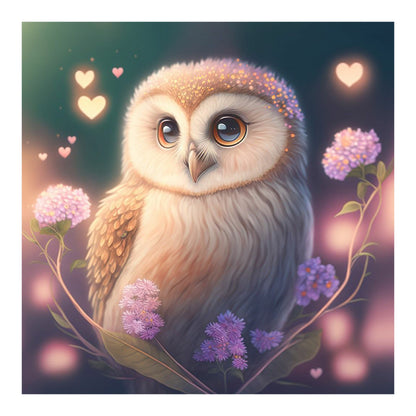 Little Owl - Full Round Drill Diamond Painting 30*30CM