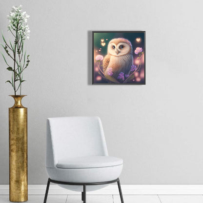 Little Owl - Full Round Drill Diamond Painting 30*30CM
