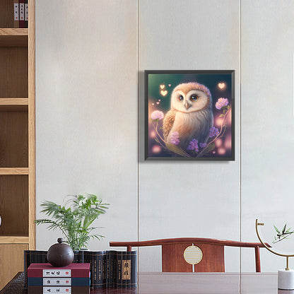 Little Owl - Full Round Drill Diamond Painting 30*30CM
