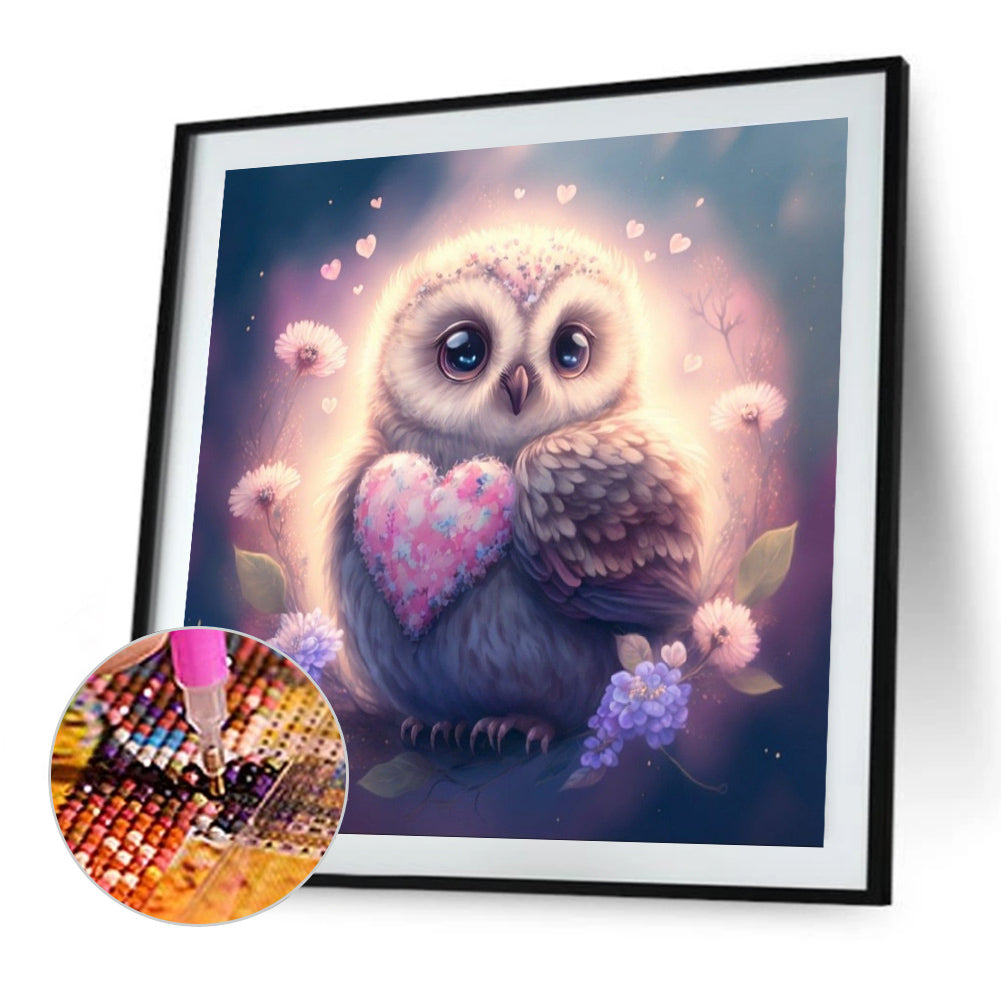Little Owl - Full Round Drill Diamond Painting 30*30CM
