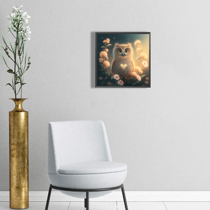 Little Owl - Full Round Drill Diamond Painting 30*30CM