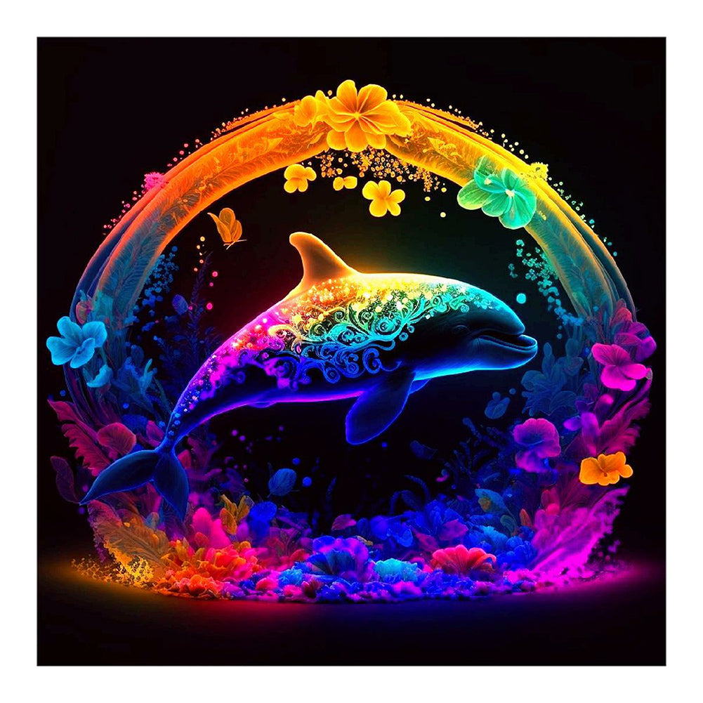 Glorious Dolphin - Full Round Drill Diamond Painting 30*30CM