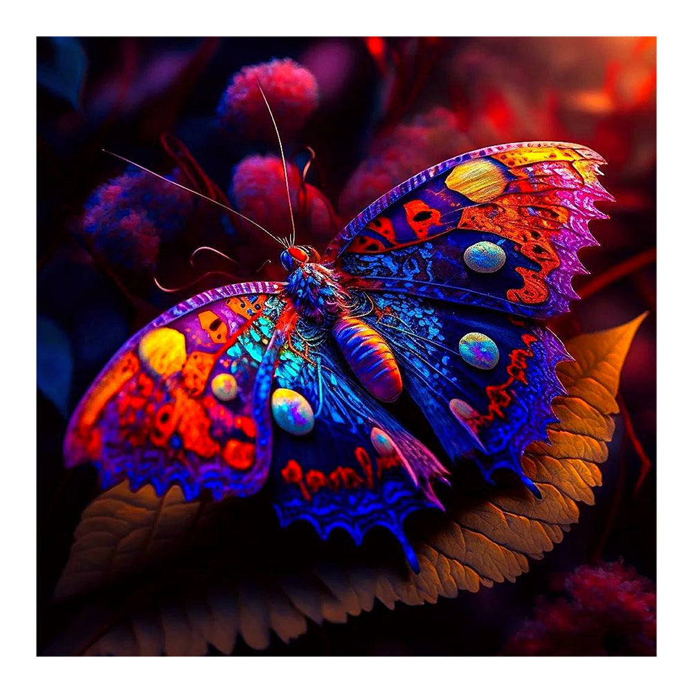 Glorious Butterfly - Full Round Drill Diamond Painting 30*30CM