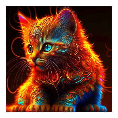 Glorious Kitten - Full Round Drill Diamond Painting 30*30CM